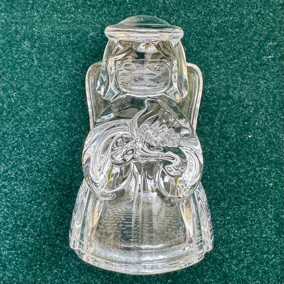 Lenox Crystal Angel Salt & Pepper Set 3" Preowned in box With Stoppers Christmas - Picture 2 of 13